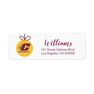 Central Michigan Holiday Label