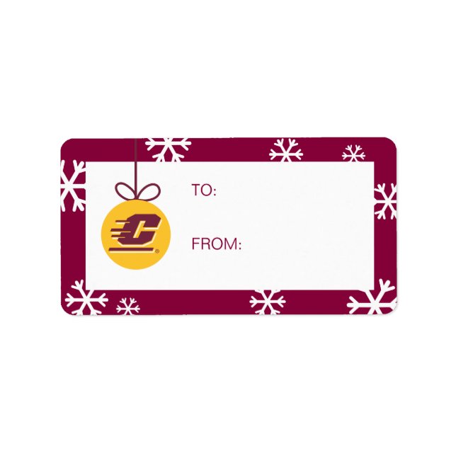 Central Michigan Holiday Label (Front)
