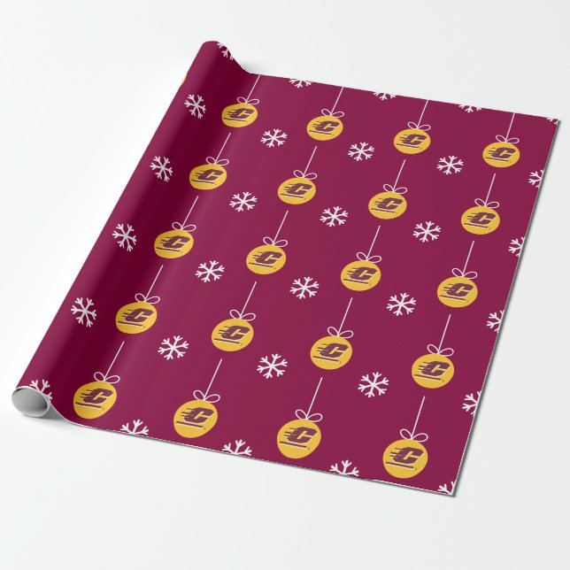 Central Michigan Holiday Wrapping Paper (Unrolled)