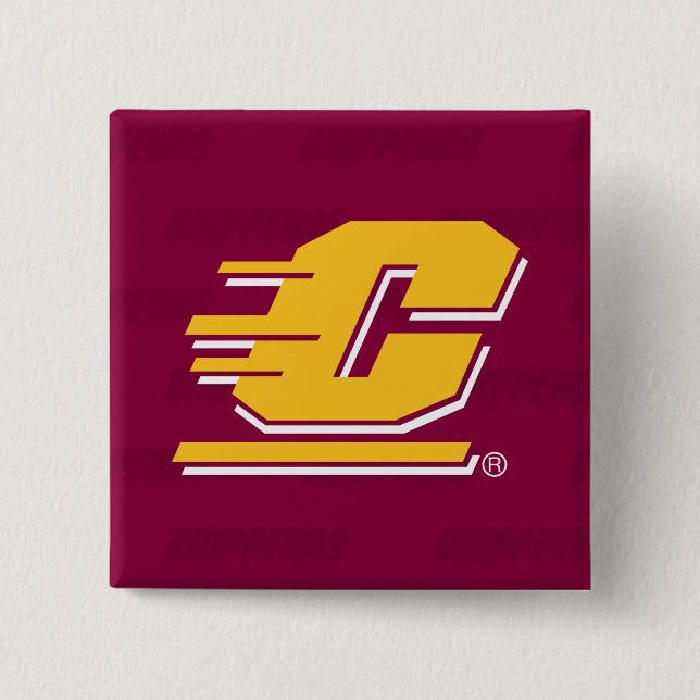 Central Michigan Logo Watermark Button (Front)