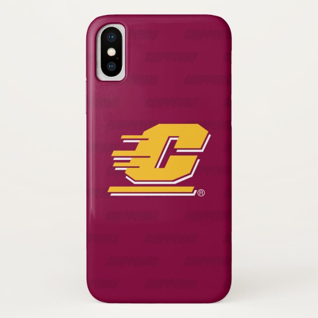 Central Michigan Logo Watermark Case-Mate iPhone Case (Back)