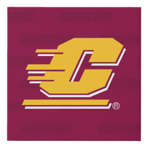 Central Michigan Logo Watermark Faux Canvas Print