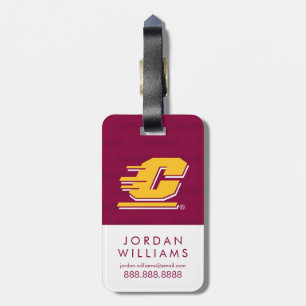Central Michigan Logo Watermark Luggage Tag
