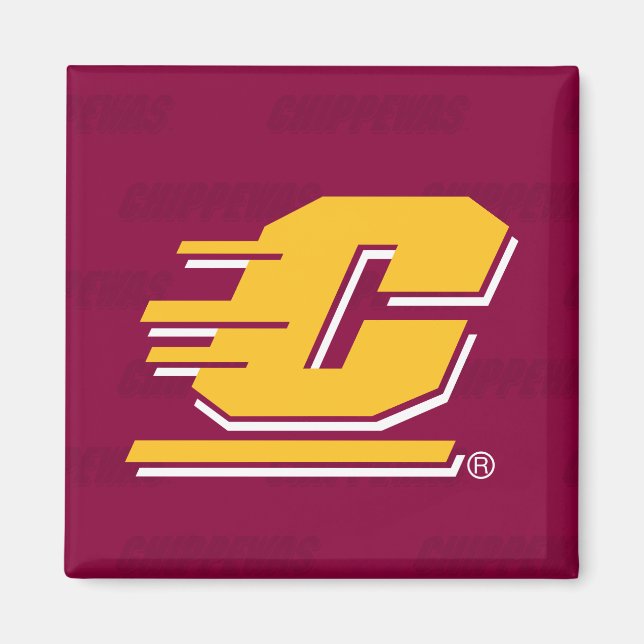 Central Michigan Logo Watermark Magnet (Front)