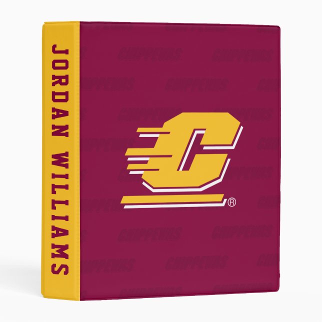 Central Michigan Logo Watermark Mini Binder (Front/Spine)