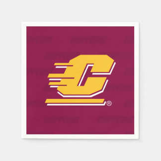 Central Michigan Logo Watermark Napkins
