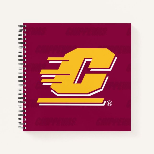 Central Michigan Logo Watermark Notebook (Front)