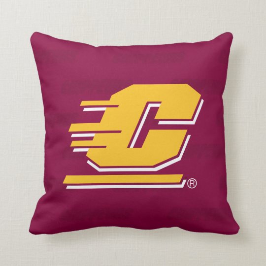 Central Michigan Logo Watermark Throw Pillow | Zazzle.com