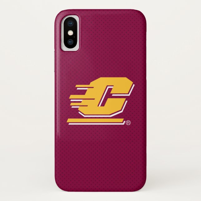 Central Michigan Polka Dot Pattern Case-Mate iPhone Case (Back)