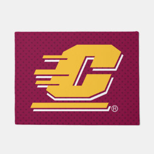 Central Michigan Polka Dot Pattern Doormat