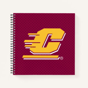 Central Michigan Polka Dot Pattern Notebook