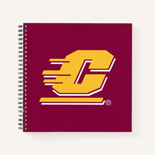 Central Michigan Polka Dot Pattern Notebook (Front)