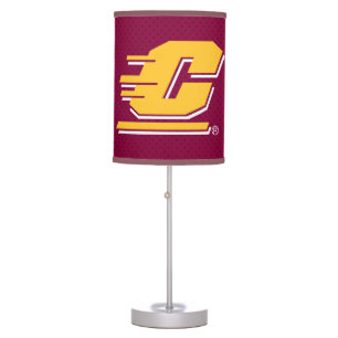 Central Michigan Polka Dot Pattern Table Lamp