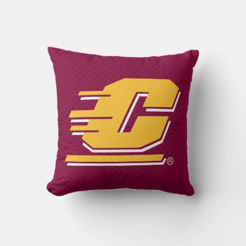 Central Michigan Polka Dot Pattern Throw Pillow