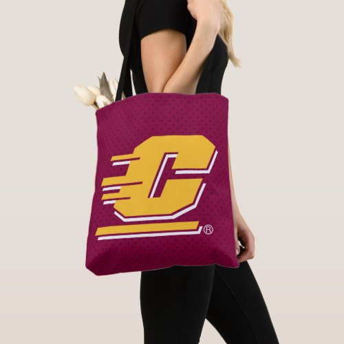 Central Michigan Polka Dot Pattern Tote Bag