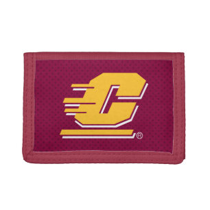 Central Michigan Polka Dot Pattern Trifold Wallet