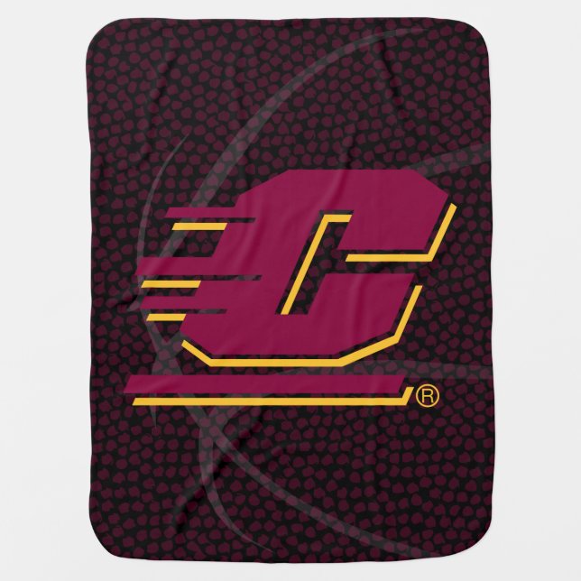 Central Michigan State Basketball Baby Blanket (Front)