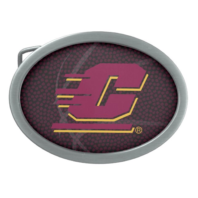 Central Michigan State Basketball Belt Buckle (Front)