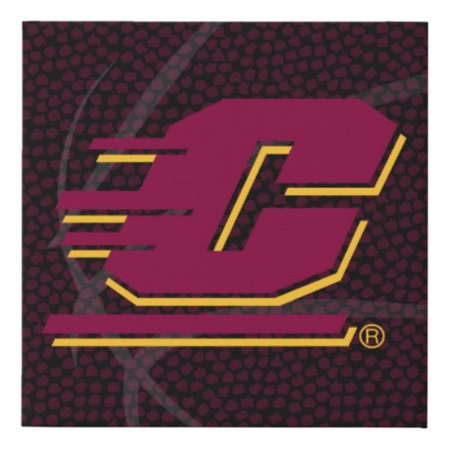 Central Michigan State Basketball Faux Canvas Print