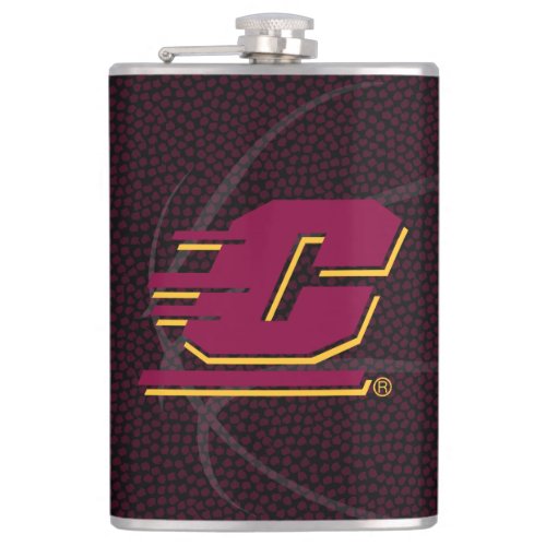 Central Michigan State Basketball Flask