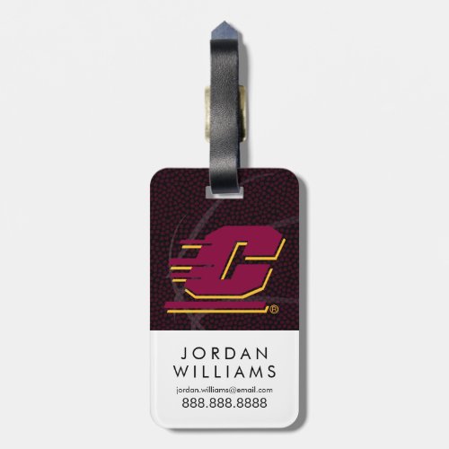 Central Michigan State Basketball Luggage Tag
