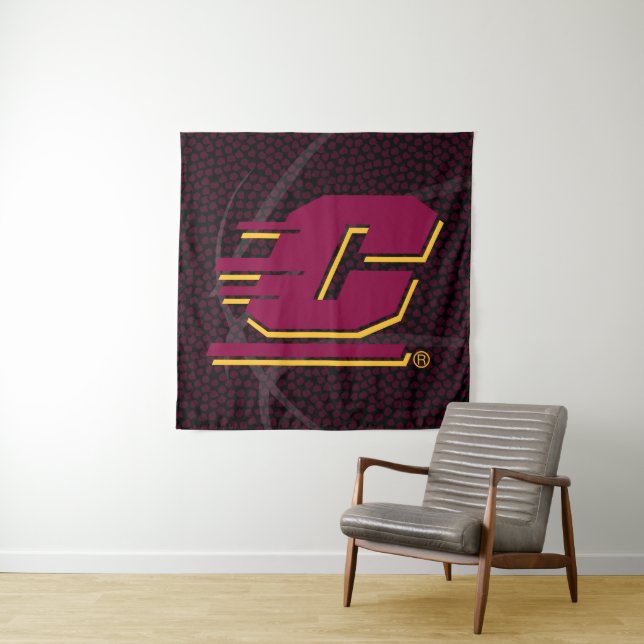 Central Michigan State Basketball Tapestry (In Situ)