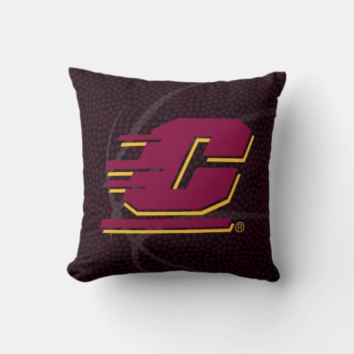 Central Michigan State Basketball Throw Pillow