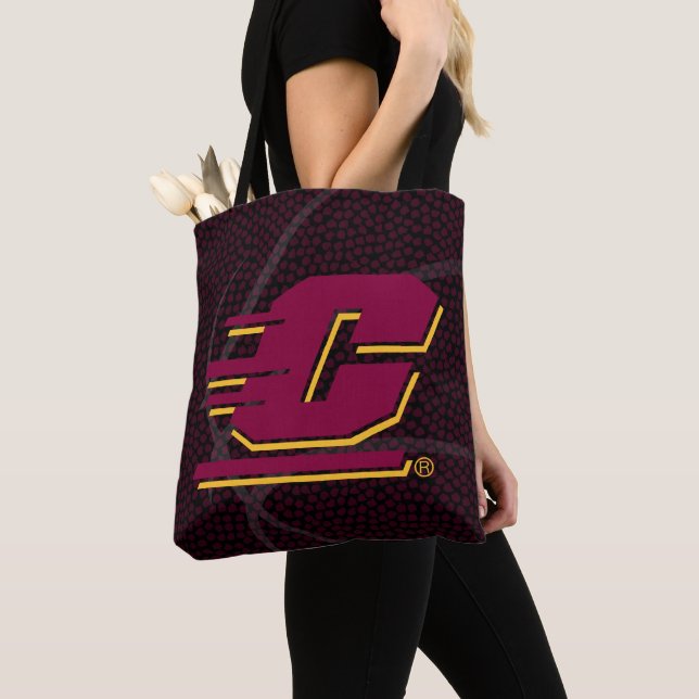 Central Michigan State Basketball Tote Bag (Close Up)