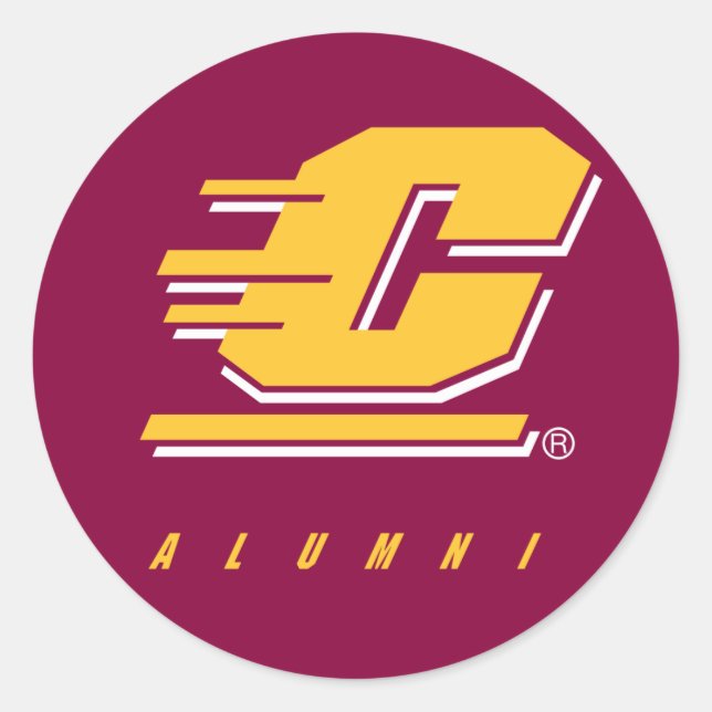 Central Michigan University Alumni Classic Round Sticker (Front)