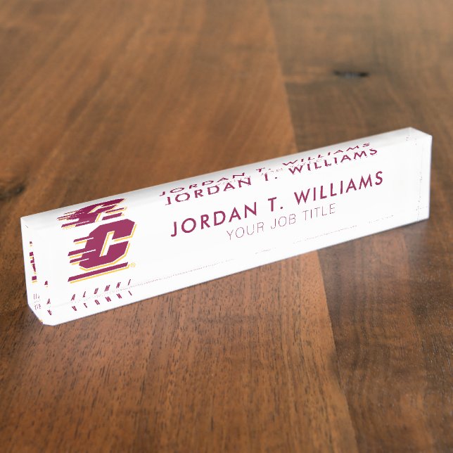 Central Michigan University Alumni Desk Name Plate (Side)