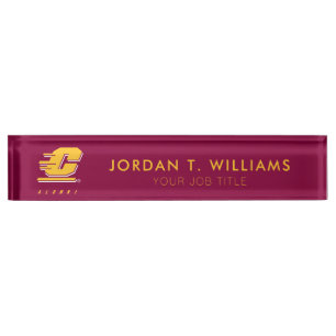 Central Michigan University Alumni Desk Name Plate