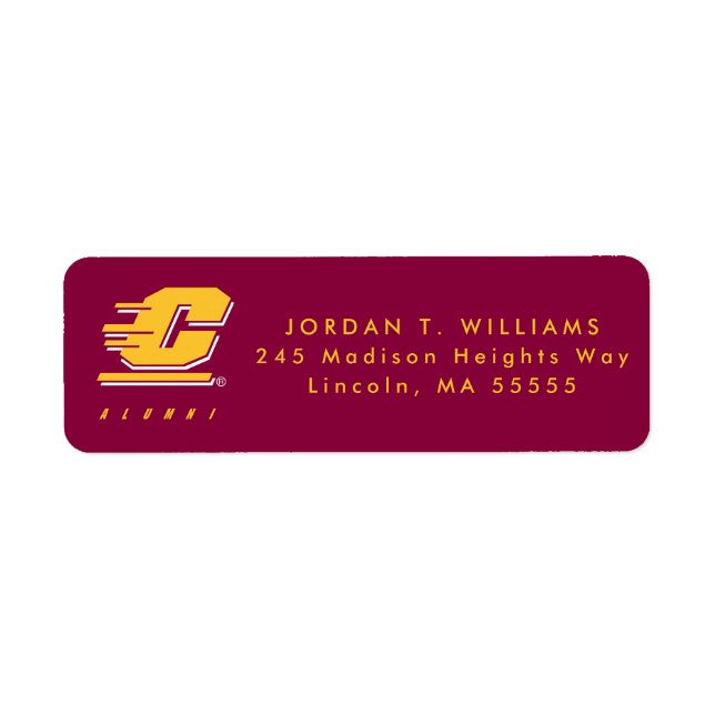 Central Michigan University Alumni Label (Front)