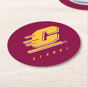 Central Michigan University Alumni Round Paper Coaster