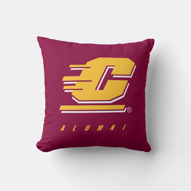 Central Michigan University Alumni Throw Pillow (Front)