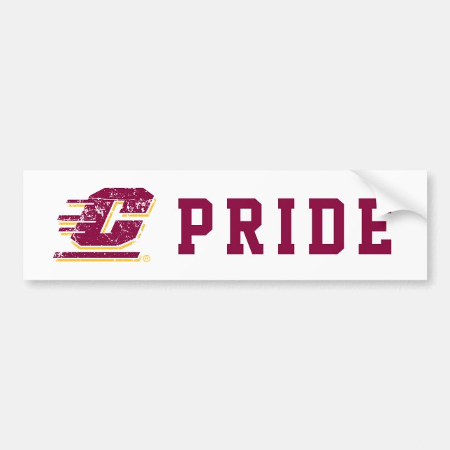 Central Michigan University Athletic Mark Bumper Sticker (Front)