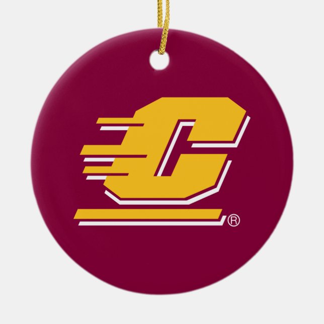 Central Michigan University Ceramic Ornament (Front)