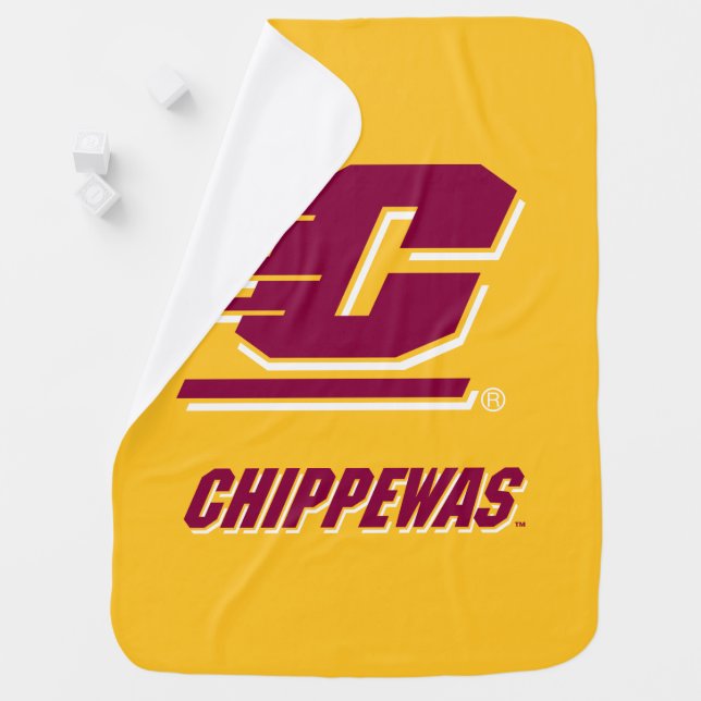 Central Michigan University Chippewas Baby Blanket (In Situ)
