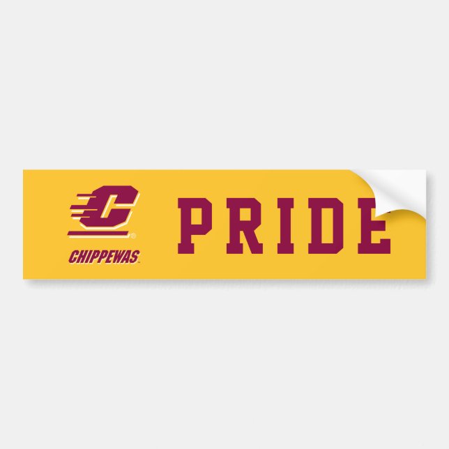Central Michigan University Chippewas Bumper Sticker (Front)