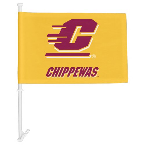 Central Michigan University Chippewas Car Flag