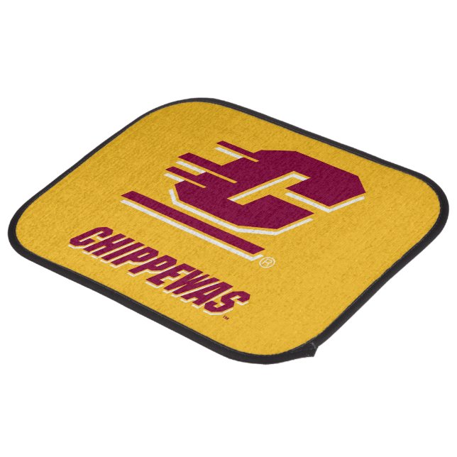 Central Michigan University Chippewas Car Floor Mat (Rear Angled)
