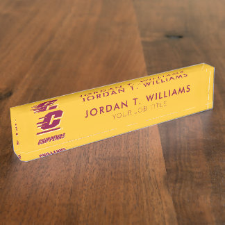 Central Michigan University Chippewas Desk Name Plate