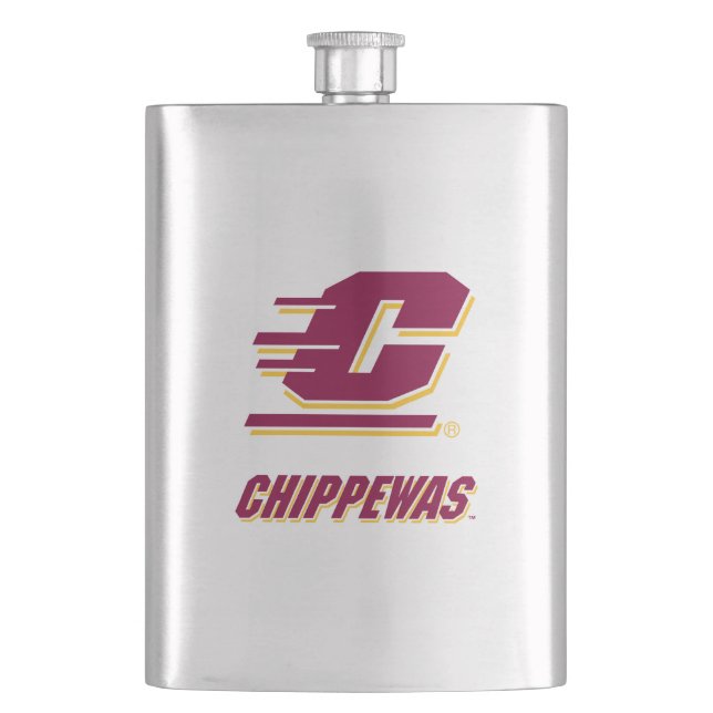 Central Michigan University Chippewas Flask (Front)