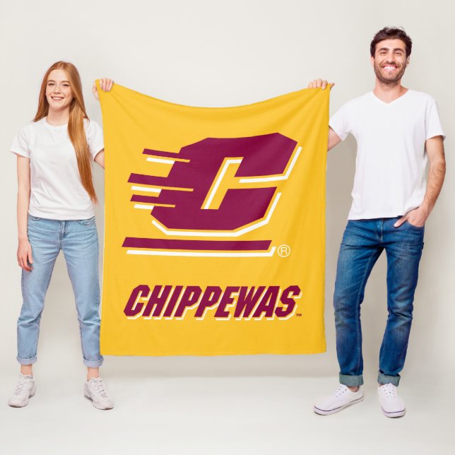 Central Michigan University Chippewas Fleece Blanket (In Situ)