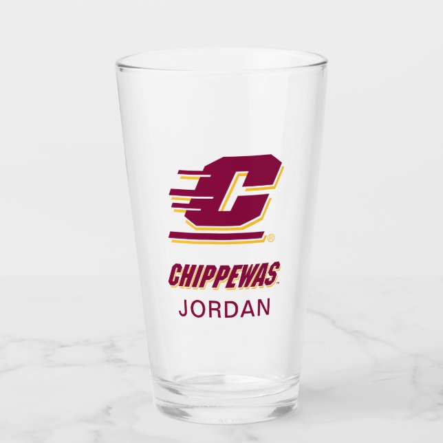 Central Michigan University Chippewas Glass (Front)