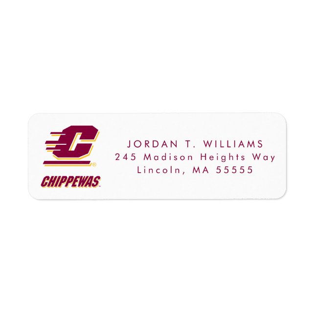 Central Michigan University Chippewas Label (Front)