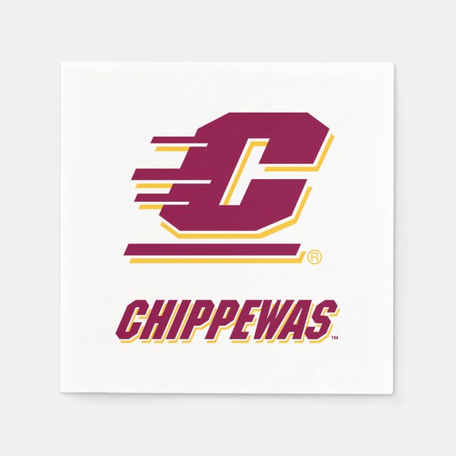 Central Michigan University Chippewas Napkins (Front)