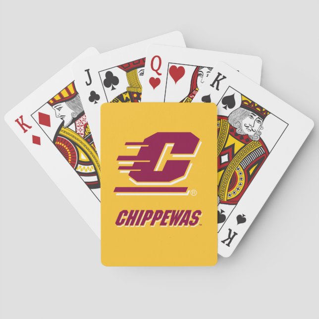 Central Michigan University Chippewas Poker Cards (Back)