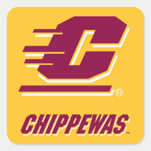 Central Michigan University Chippewas Square Sticker