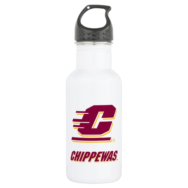 Central Michigan University Chippewas Stainless Steel Water Bottle (Front)
