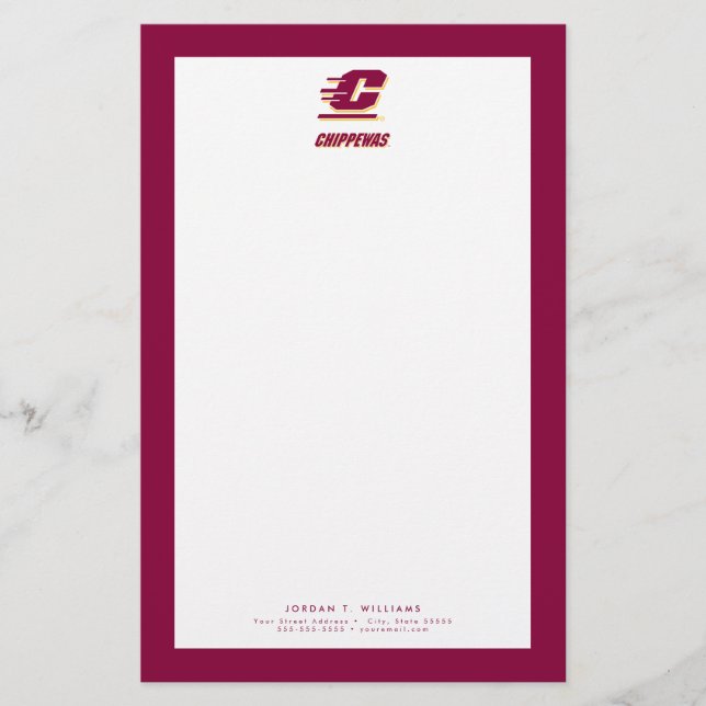 Central Michigan University Chippewas Stationery (Front)